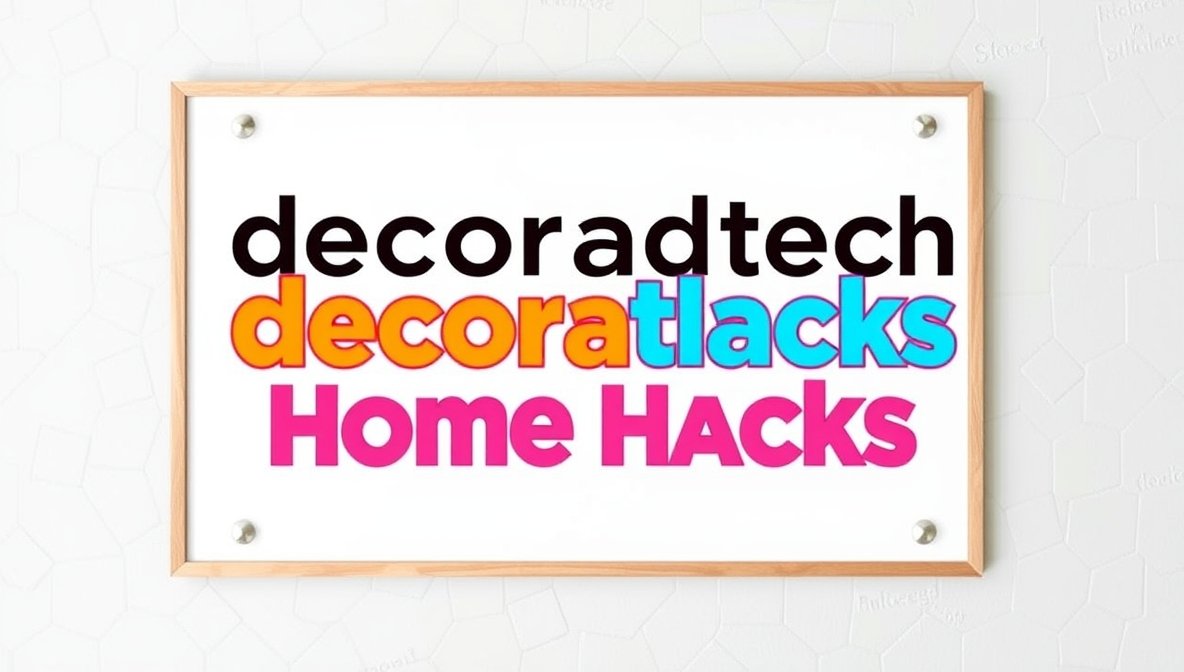 decoradtech home hacks: Smart, Budget-Friendly Ideas to Transform Your Living Space